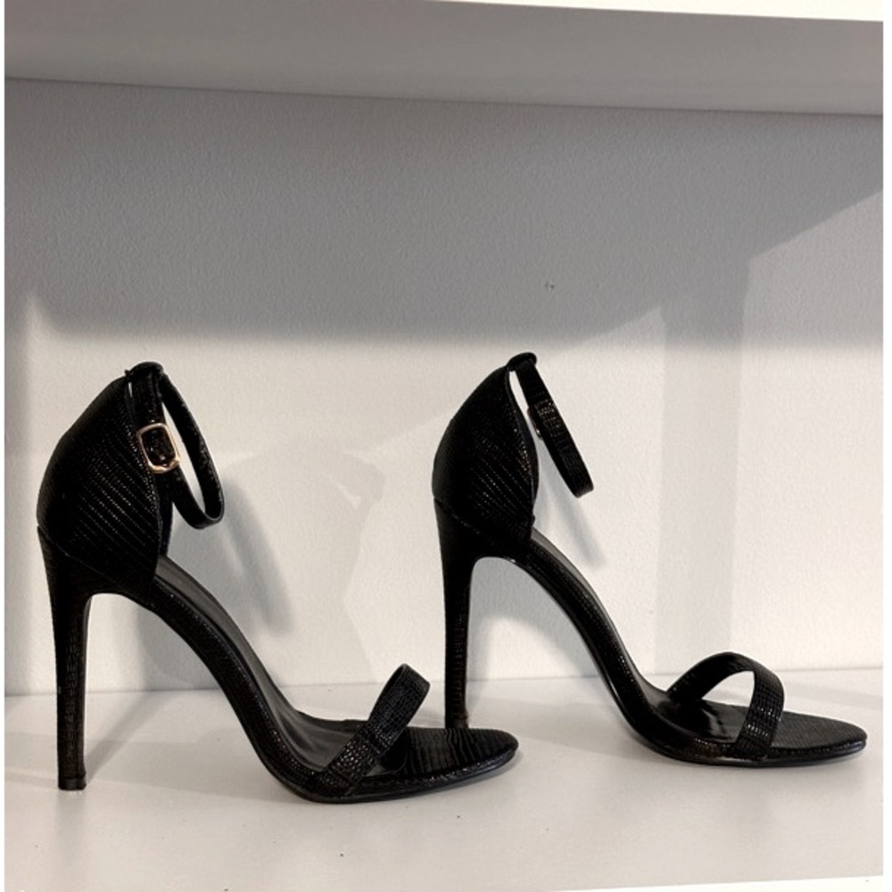 Black stiletto heels